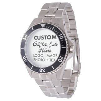 Silver Stainless Steel Watch Custom Gifts for Him