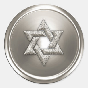 Silver Star of David Envelope Seal