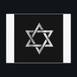 Silver Star of David- Jewish Postcard<br><div class="desc">Silver Star of David- Jewish</div>