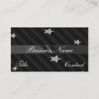 Silver Stars and Stripes Business Cards