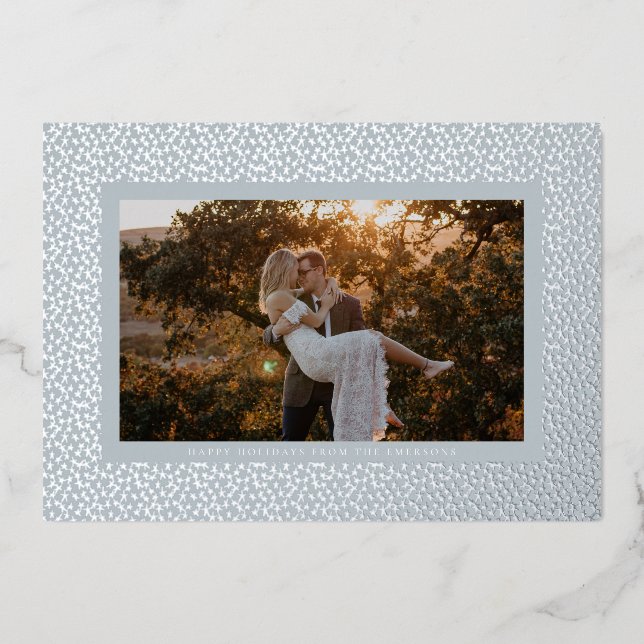 Silver Stars Blue Boho Photo (Front)