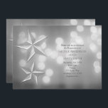Silver Stars & Elegant Bokeh Lights Engagement Invitation<br><div class="desc">Silver Stars & Elegant Bokeh Lights Engagement Invitations. Customise for any event.</div>