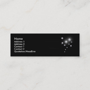 Silver Stars Mini Business Card