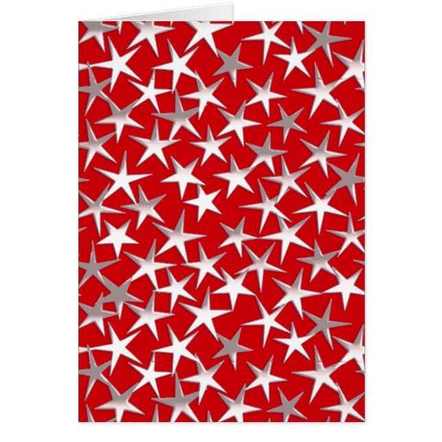 Silver stars on dark red (Front)
