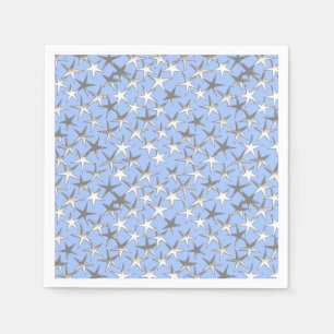 Silver stars, on pale blue napkin