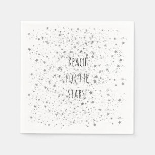 Silver Stars Personalised Napkin