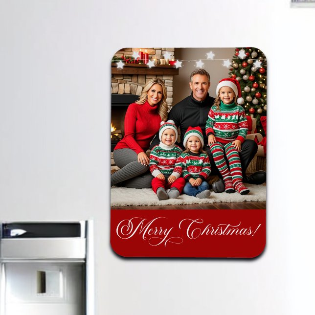 Silver Stars Special Christmas Family Photo Magnet (Creator Uploaded)