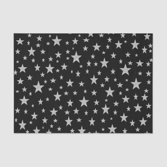 Silver Stars Tissue Paper (Front)
