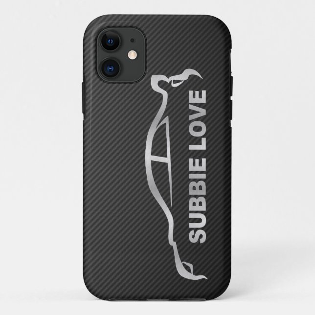 Silver STI Silhouette Logo Case-Mate iPhone Case (Back)