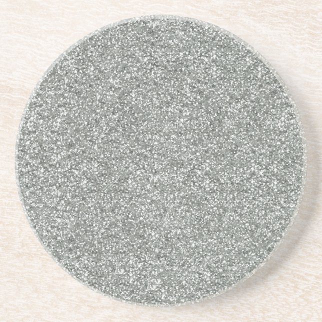 Silver Stone Gary Gold Marble Purple Glitter Coaster (Front)