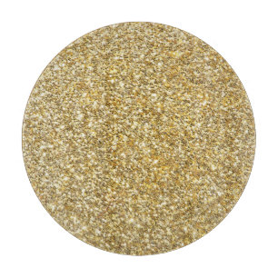 Silver Stone Gary Gold Marble Purple Glitter Cutting Board