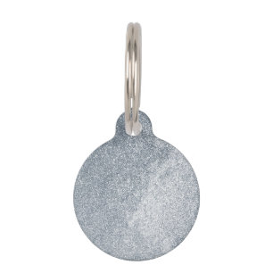 Silver Stone Gary Gold Marble Purple Glitter Pet Tag