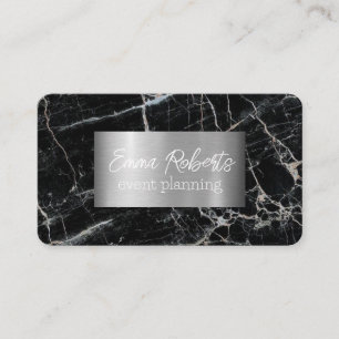 Silver Stone Marble Classical Shining Business Card