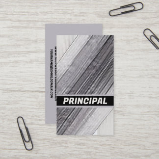 Silver Stripe Brilliance Principal Business Card