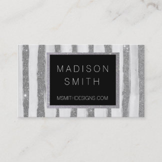 Silver Stripe Business Card