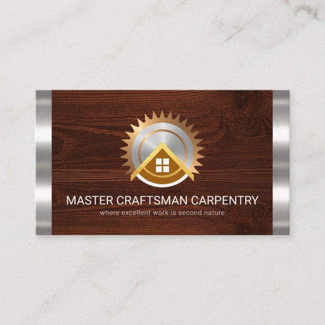 Silver Stripes Home Electrical Saw Business Card (Front)