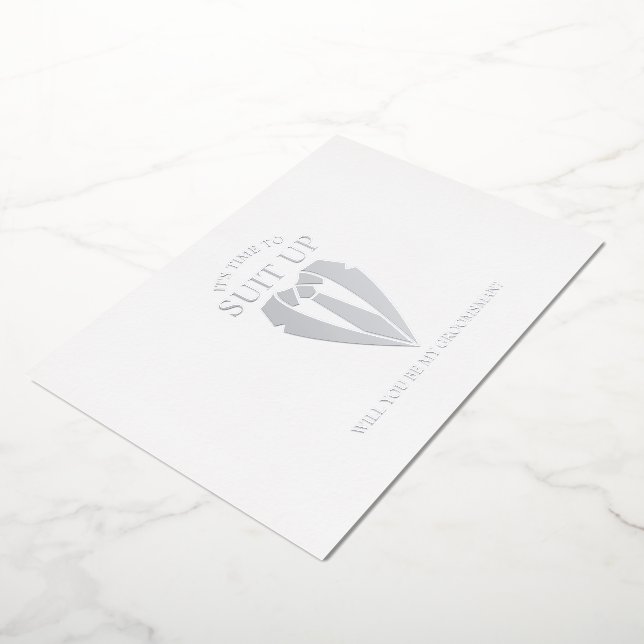 Silver Suit Personalised Groomsman Proposal (Rotated)