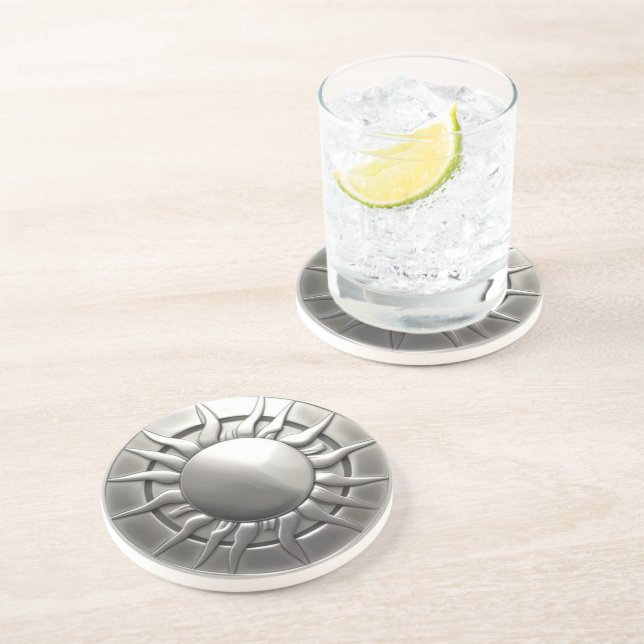 Silver Sun Coaster (Side)