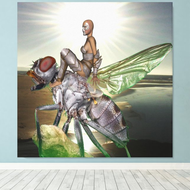 Silver Sunrise Canvas Print (Insitu(Wood Floor))