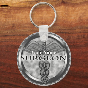 Silver surgeon  key ring