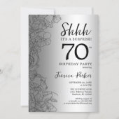 Silver Surprise 70th Birthday Invitation (Front)