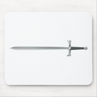 Silver sword mouse pad