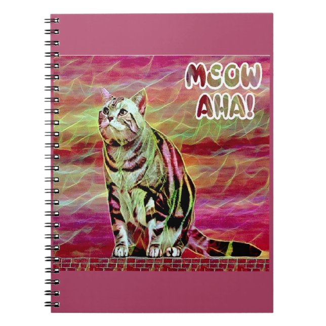 Silver Tabby Cat Notebook (Front)