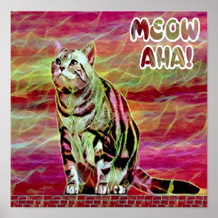 Silver Tabby Cat Poster