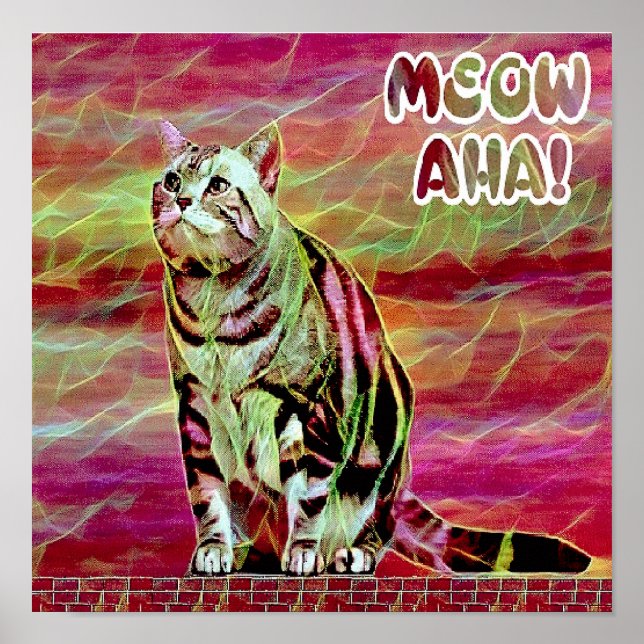 Silver Tabby Cat Poster (Front)