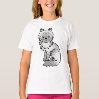 Silver Tabby Chinchilla Persian Cute Cartoon Cat
