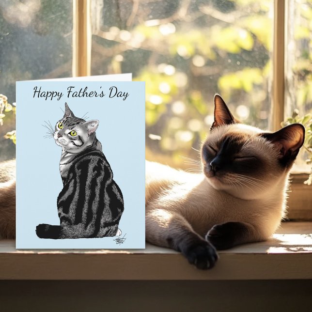 Silver Tabby Father's Day Card (Creator Uploaded)