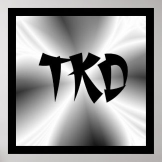 Silver Taekwondo TKD Poster