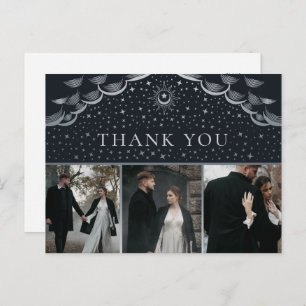 Silver Tarot Wedding Thank You Photo Postcard