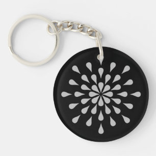 Silver teardrops key ring