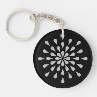 Silver teardrops key ring