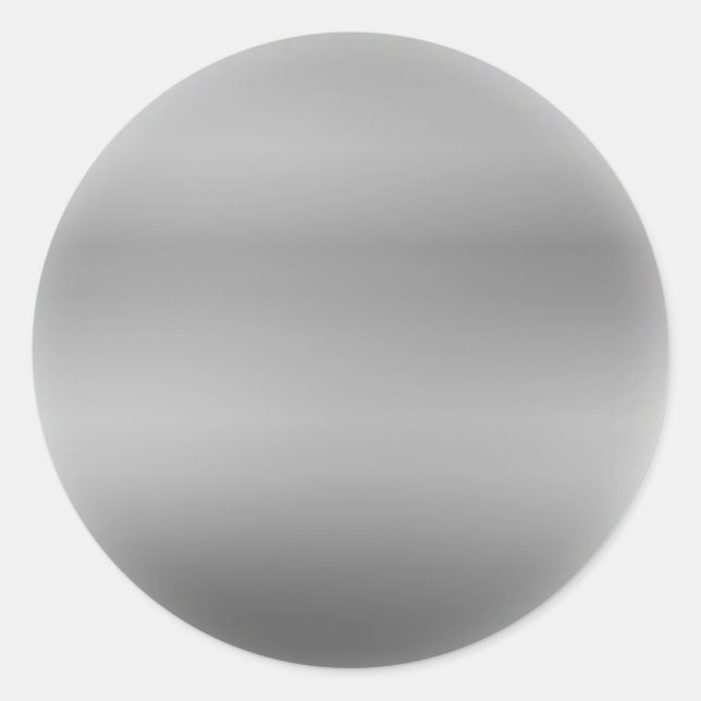 Silver Template Back Customise Classic Round Sticker (Front)