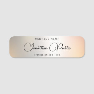 Silver Template Elegant Script Name Handwritten Tag