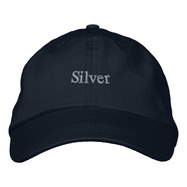 Silver Text touch of modern Embroidered Hat - Cap (Front)
