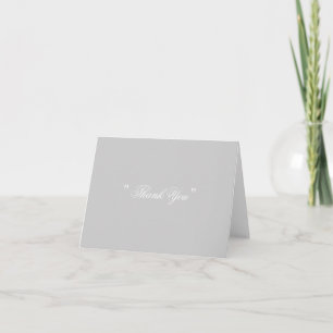Silver " Thank You " Card