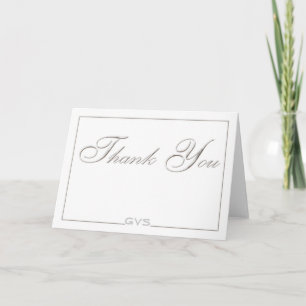 Silver Thank You Notecard