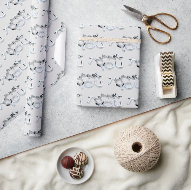 Silver Thank You Wrapping Paper (Crafts)