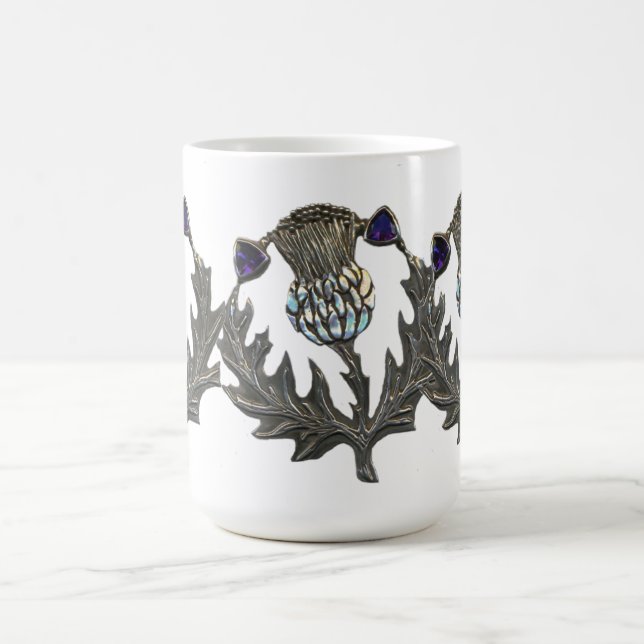Silver Thistles Coffee Mug (Center)