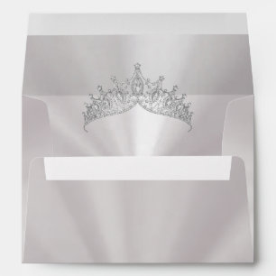Silver Tiara on Pearl Envelope