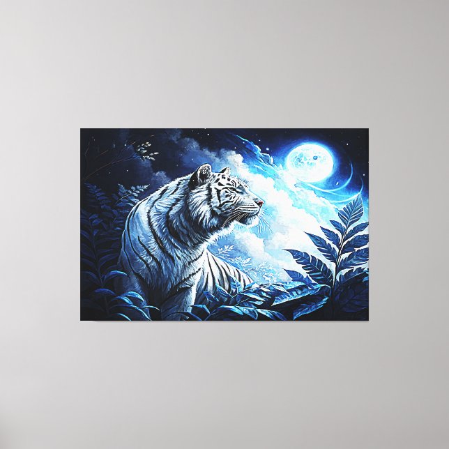 SILVER TIGER CANVAS PRINT (Front)