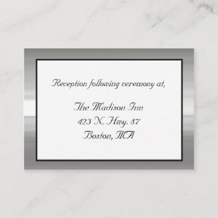 Silver tone framed Wedding enclosure cards