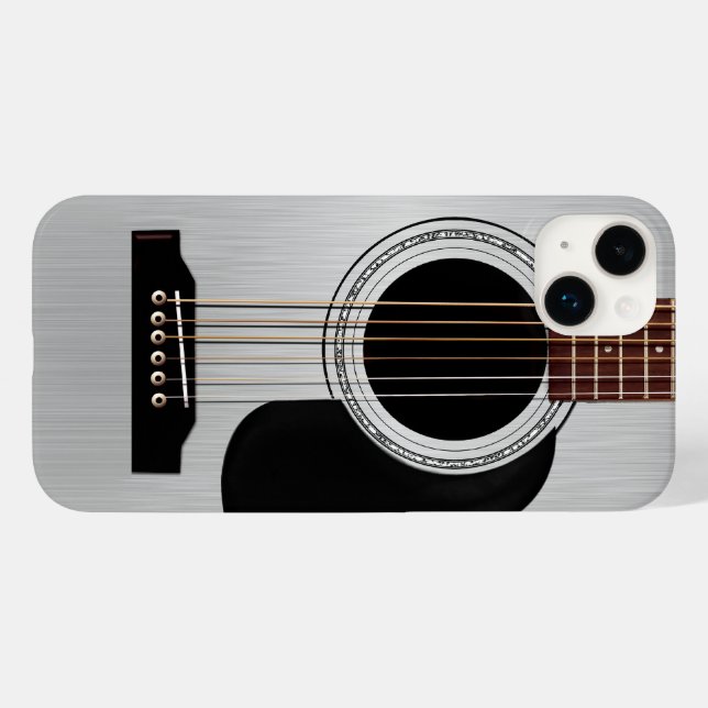 Silver Top Acoustic Guitar Case-Mate iPhone Case (Back (Horizontal))