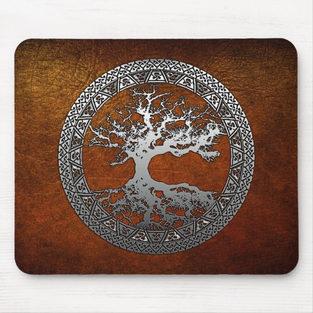 Silver Tree of Life Mouse Pad (Front)