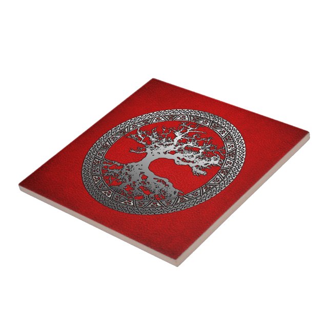 Silver Tree of Life Tile (Side)