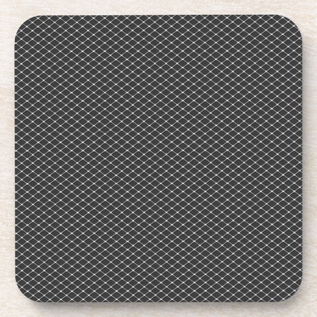 Silver Triangular Screen Pattern Coaster (Front)