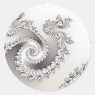 Silver Triple Twirl Stickers
